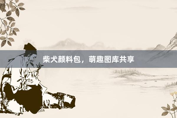 柴犬颜料包，萌趣图库共享
